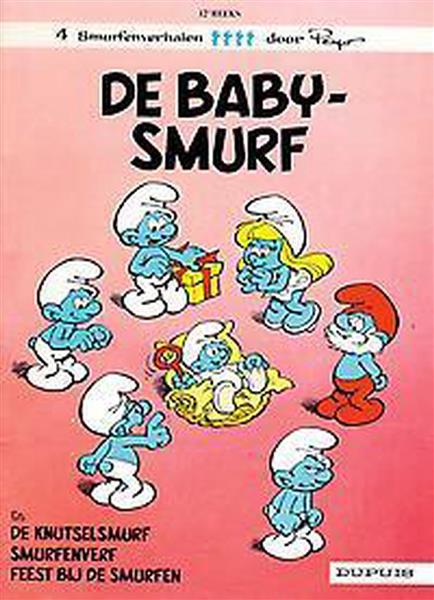 Grote foto de babysmurf de smurfen 12 boeken stripboeken