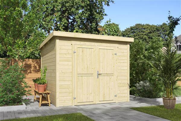 Grote foto blokhut mila 250x250 onbehandeld vuren tuin en terras tuinhuisjes en blokhutten