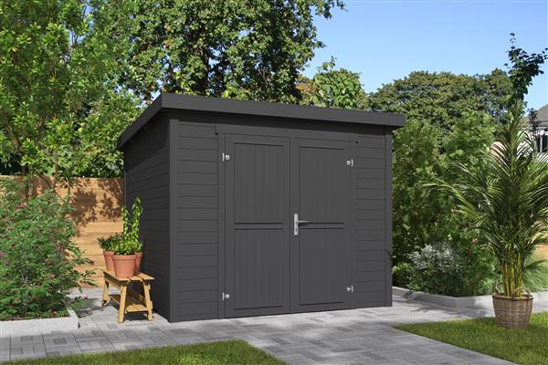 Grote foto blokhut mila 250x250 onbehandeld vuren tuin en terras tuinhuisjes en blokhutten
