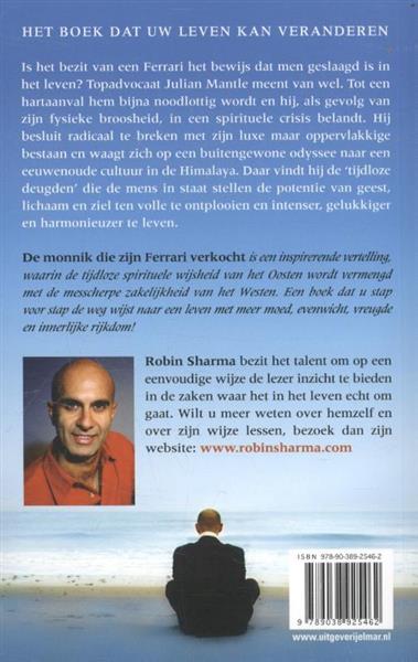 Grote foto de monnik die zijn ferrari verkocht boeken literatuur