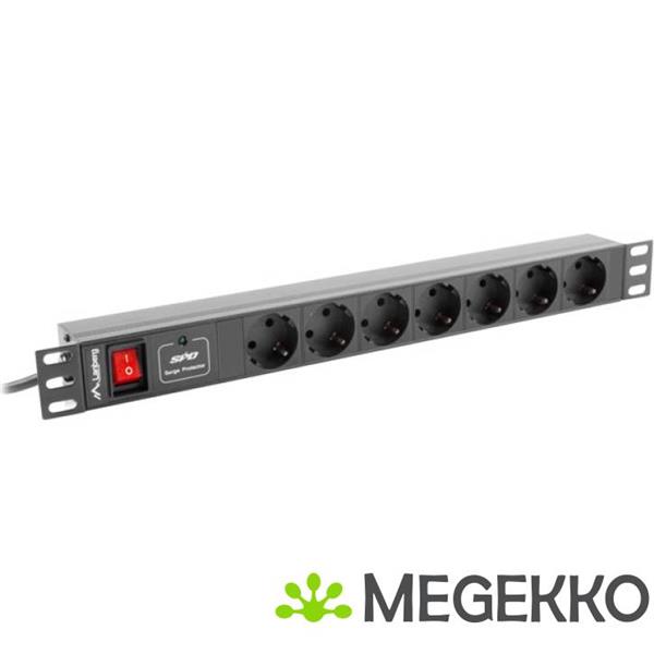 Grote foto lanberg pdu 07f 0200 iec bk energiedistributie 7 ac uitgang en 1u zwart computers en software overige