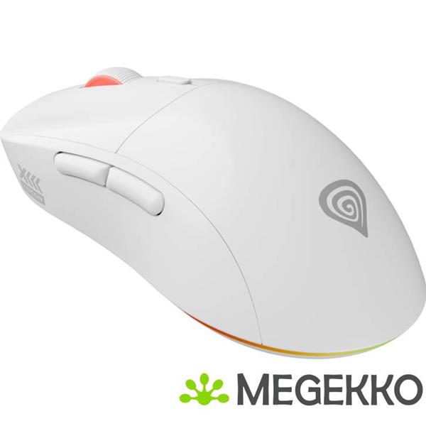 Grote foto genesis nmg 2090 zircon xiii gaming muis ambidextrous rf wireless usb type c wit computers en software overige computers en software