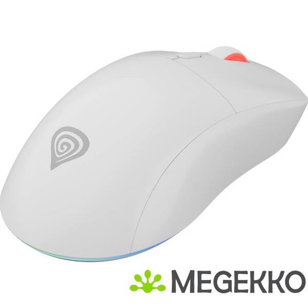 Grote foto genesis nmg 2090 zircon xiii gaming muis ambidextrous rf wireless usb type c wit computers en software overige computers en software