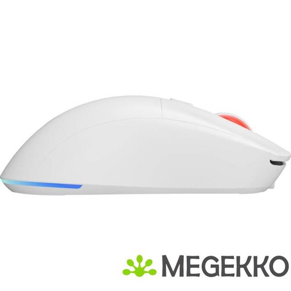 Grote foto genesis nmg 2090 zircon xiii gaming muis ambidextrous rf wireless usb type c wit computers en software overige computers en software