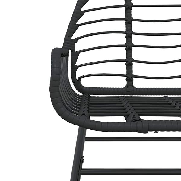 Grote foto vidaxl 7 delige tuinset poly rattan glas zwart tuin en terras tuinmeubelen