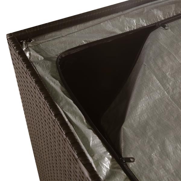 Grote foto vidaxl tuinbox 150x100x100 cm poly rattan bruin tuin en terras overige tuin en terras