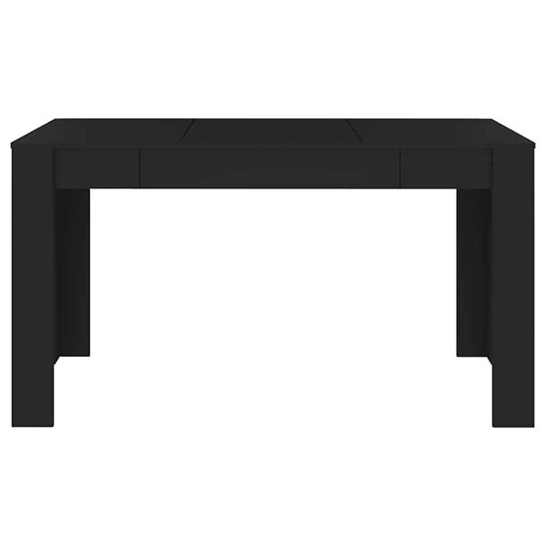 Grote foto vidaxl eettafel 140x74 5x76 cm spaanplaat zwart huis en inrichting eettafels