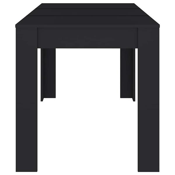 Grote foto vidaxl eettafel 140x74 5x76 cm spaanplaat zwart huis en inrichting eettafels