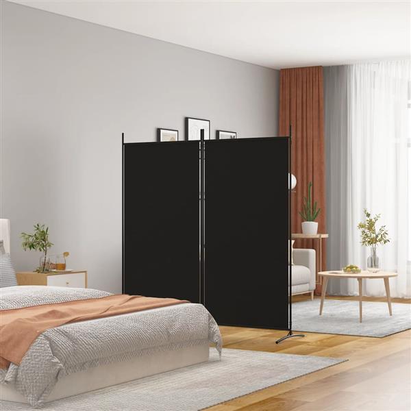 Grote foto vidaxl kamerscherm met 2 panelen 175x180 cm stof zwart huis en inrichting overige huis en inrichting