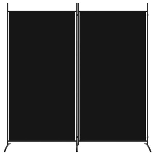 Grote foto vidaxl kamerscherm met 2 panelen 175x180 cm stof zwart huis en inrichting overige huis en inrichting