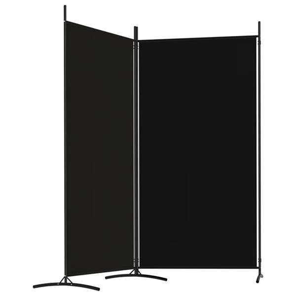 Grote foto vidaxl kamerscherm met 2 panelen 175x180 cm stof zwart huis en inrichting overige huis en inrichting