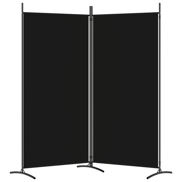 Grote foto vidaxl kamerscherm met 2 panelen 175x180 cm stof zwart huis en inrichting overige huis en inrichting