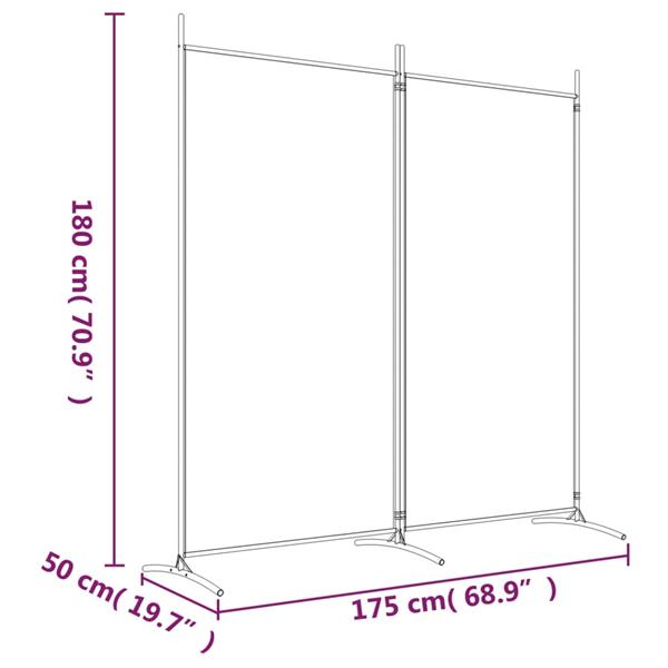 Grote foto vidaxl kamerscherm met 2 panelen 175x180 cm stof zwart huis en inrichting overige huis en inrichting