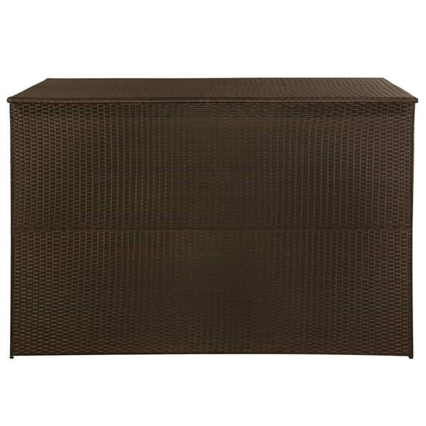 Grote foto vidaxl tuinbox 150x100x100 cm poly rattan bruin tuin en terras overige tuin en terras