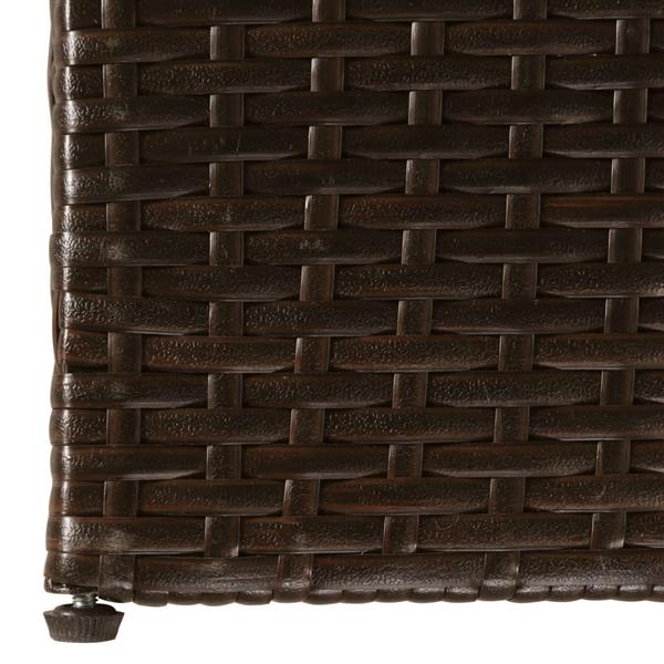 Grote foto vidaxl tuinbox 150x100x100 cm poly rattan bruin tuin en terras overige tuin en terras