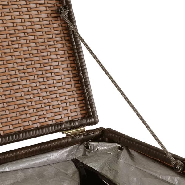 Grote foto vidaxl tuinbox 150x100x100 cm poly rattan bruin tuin en terras overige tuin en terras