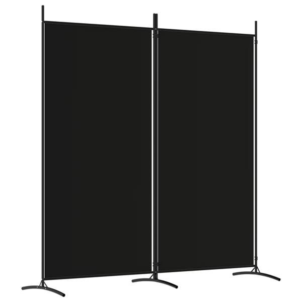 Grote foto vidaxl kamerscherm met 2 panelen 175x180 cm stof zwart huis en inrichting overige huis en inrichting