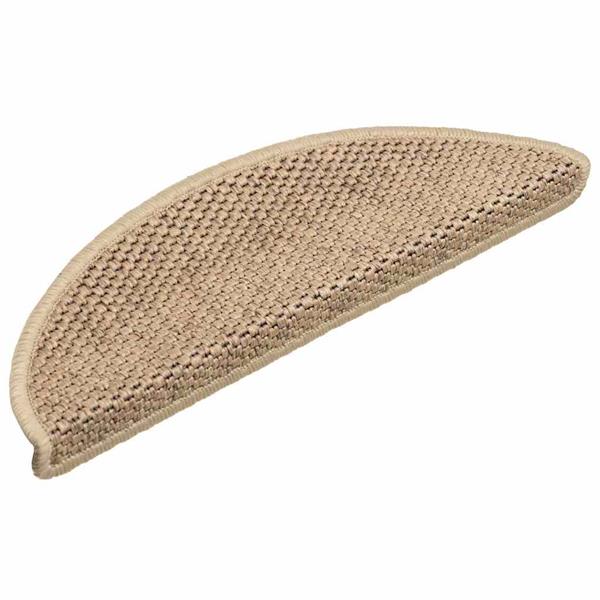 Grote foto vidaxl trapmatten zelfklevend 15 st sisal look 56x17x3 cm zandkleurig huis en inrichting overige huis en inrichting