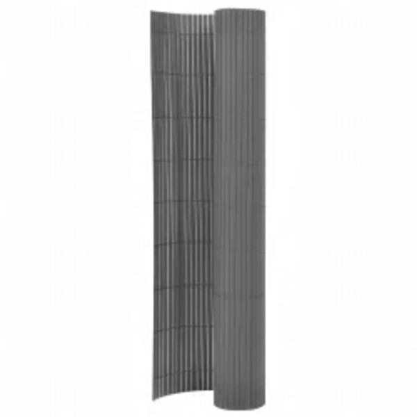 Grote foto vidaxl tuinafscheiding dubbelzijdig 110x500 cm grijs tuin en terras hekken en schuttingen