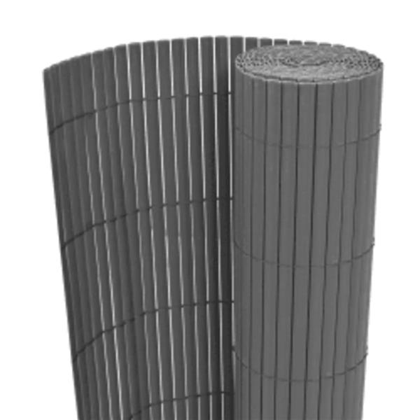 Grote foto vidaxl tuinafscheiding dubbelzijdig 110x500 cm grijs tuin en terras hekken en schuttingen