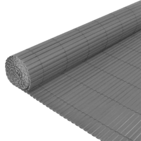 Grote foto vidaxl tuinafscheiding dubbelzijdig 110x500 cm grijs tuin en terras hekken en schuttingen