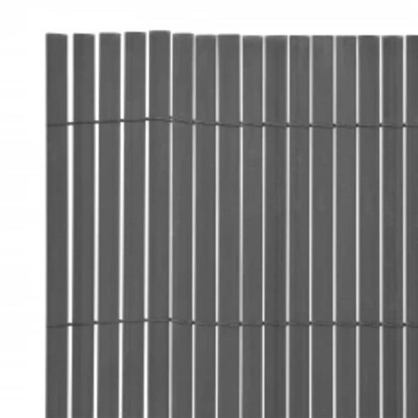 Grote foto vidaxl tuinafscheiding dubbelzijdig 110x500 cm grijs tuin en terras hekken en schuttingen