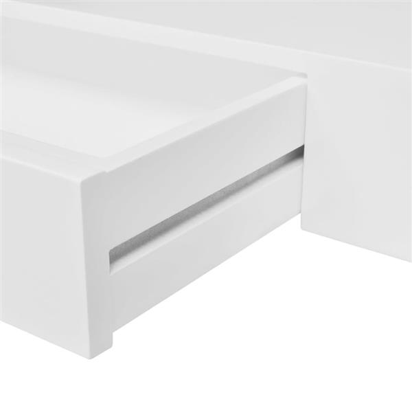 Grote foto vidaxl wandschap met lade zwevend mdf wit huis en inrichting woningdecoratie