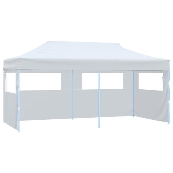 Grote foto vidaxl partytent pop up met zijwanden 3x6 m staal wit tuin en terras overige tuin en terras
