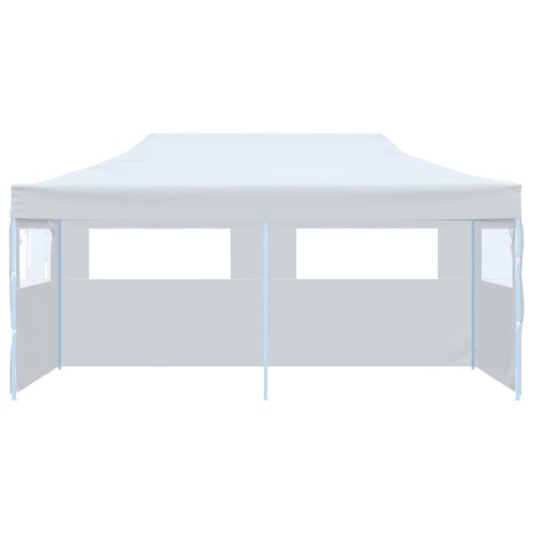 Grote foto vidaxl partytent pop up met zijwanden 3x6 m staal wit tuin en terras overige tuin en terras