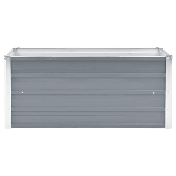 Grote foto vidaxl plantenbak verhoogd 100x40x45 cm gegalvaniseerd staal grijs tuin en terras overige tuin en terras