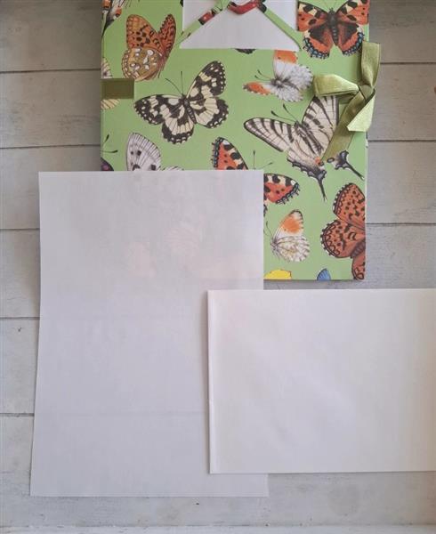 Grote foto vintage briefpapier map 10 vellen en enveloppes diversen schrijfwaren en papierwaren