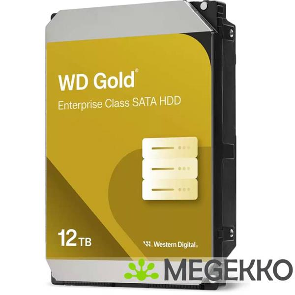 Grote foto western digital gold wd122kryz interne harde schijf 12 tb 7200 rpm 512 mb 3.5 sata iii computers en software overige computers en software