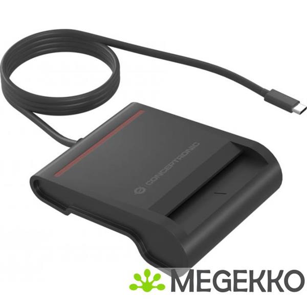 Grote foto conceptronic scr01bc smart card reader binnen usb usb type c zwart computers en software netwerkkaarten routers en switches