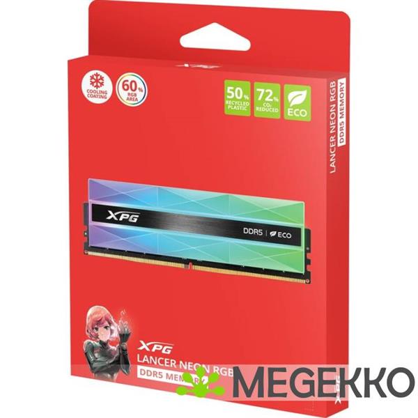 Grote foto xpg ddr5 lancer neon rgb 2x32gb 6400 computers en software overige computers en software