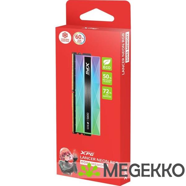 Grote foto xpg ddr5 lancer neon rgb 2x32gb 6400 computers en software overige computers en software