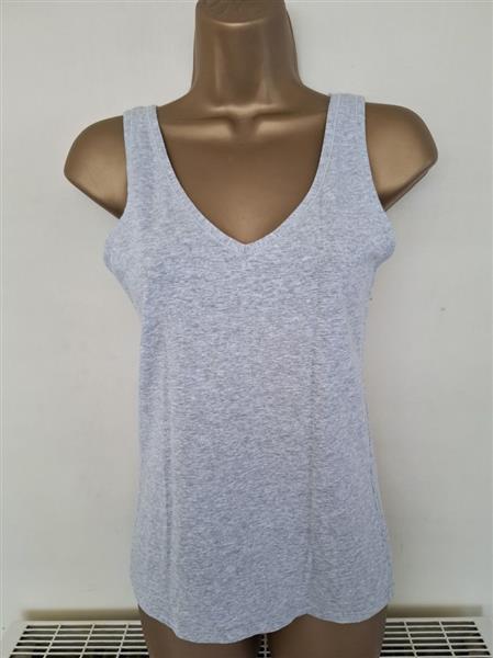 Grote foto lichtgrijs topje met v hals en ronde hals kleding dames tops