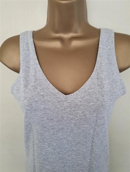 Grote foto lichtgrijs topje met v hals en ronde hals kleding dames tops