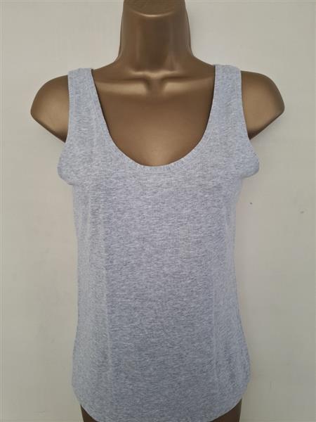 Grote foto lichtgrijs topje met v hals en ronde hals kleding dames tops