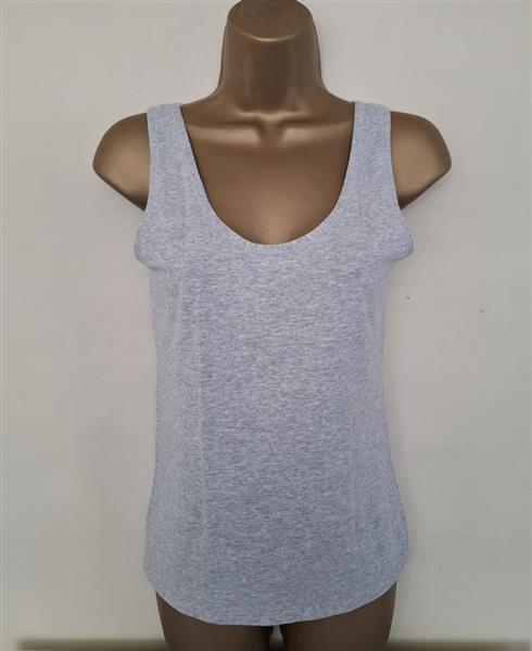 Grote foto lichtgrijs topje met v hals en ronde hals kleding dames tops