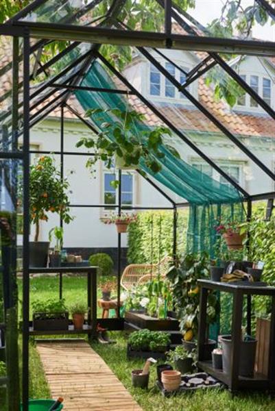 Grote foto qube 812 zwart gecoat tuin en terras kassen en kweekspullen
