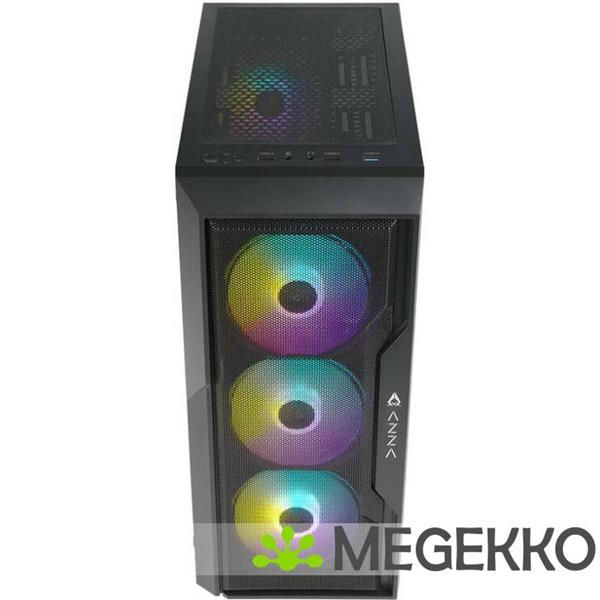 Grote foto azza fighter midi tower zwart computers en software behuizingen en kasten