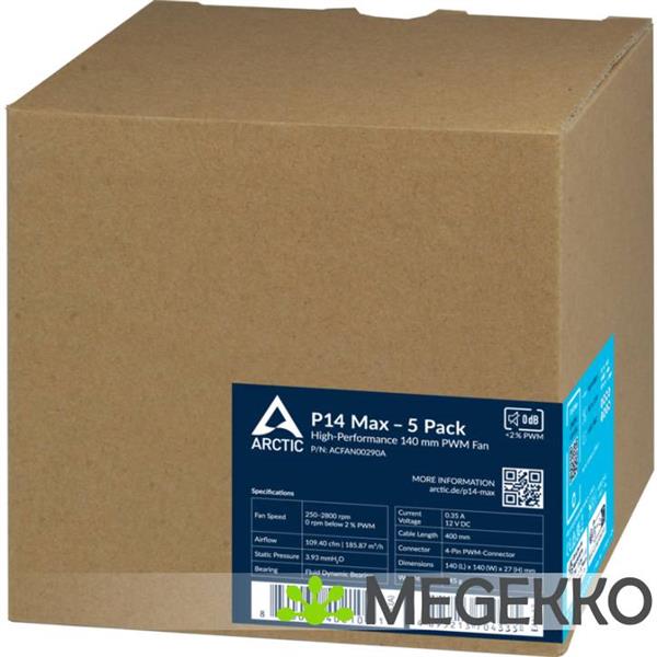 Grote foto arctic p14 max computer behuizing ventilator 14 cm zwart computers en software overige computers en software
