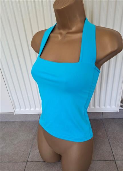 Grote foto turquoise halter top met mooie hals 36 38 kleding dames tops
