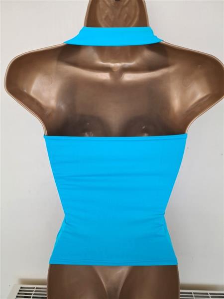 Grote foto turquoise halter top met mooie hals 36 38 kleding dames tops