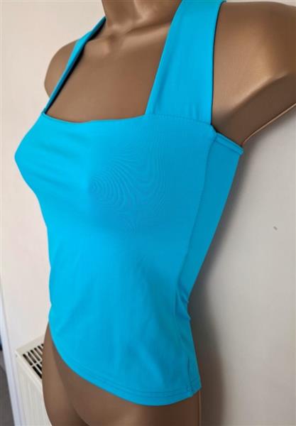 Grote foto turquoise halter top met mooie hals 36 38 kleding dames tops