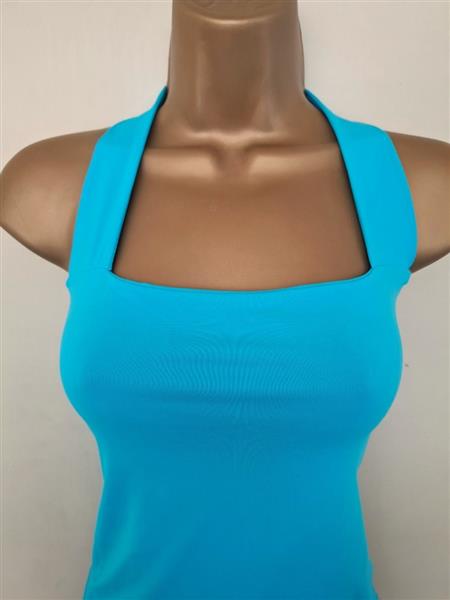 Grote foto turquoise halter top met mooie hals 36 38 kleding dames tops