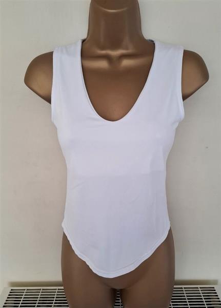 Grote foto witte tanktop met afgeronde v hals 36 38 kleding dames tops