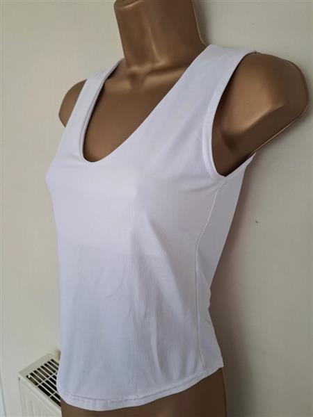 Grote foto witte tanktop met afgeronde v hals 36 38 kleding dames tops
