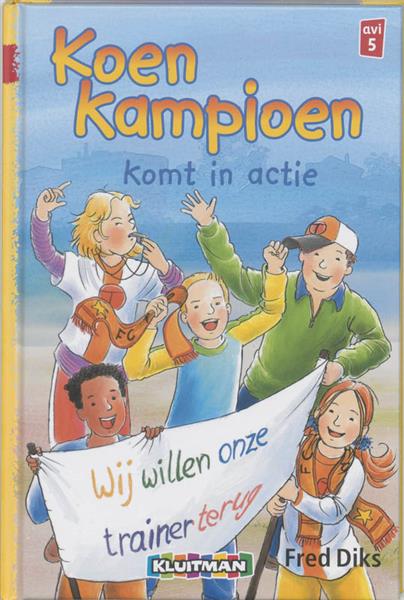 Grote foto koen kampioen komt in actie klavertje drie serie boeken jeugd 13 jaar en ouder