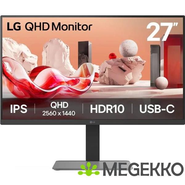 Grote foto lg 27ba65qb b.aeu 27 quad hd ips usb c monitor computers en software overige computers en software
